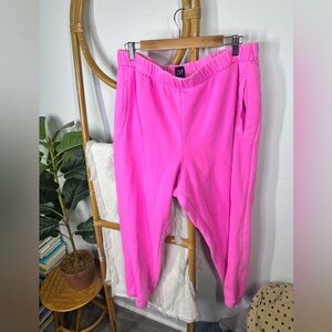 Gap Bright Pink Jogger Sweatpants Sz XL